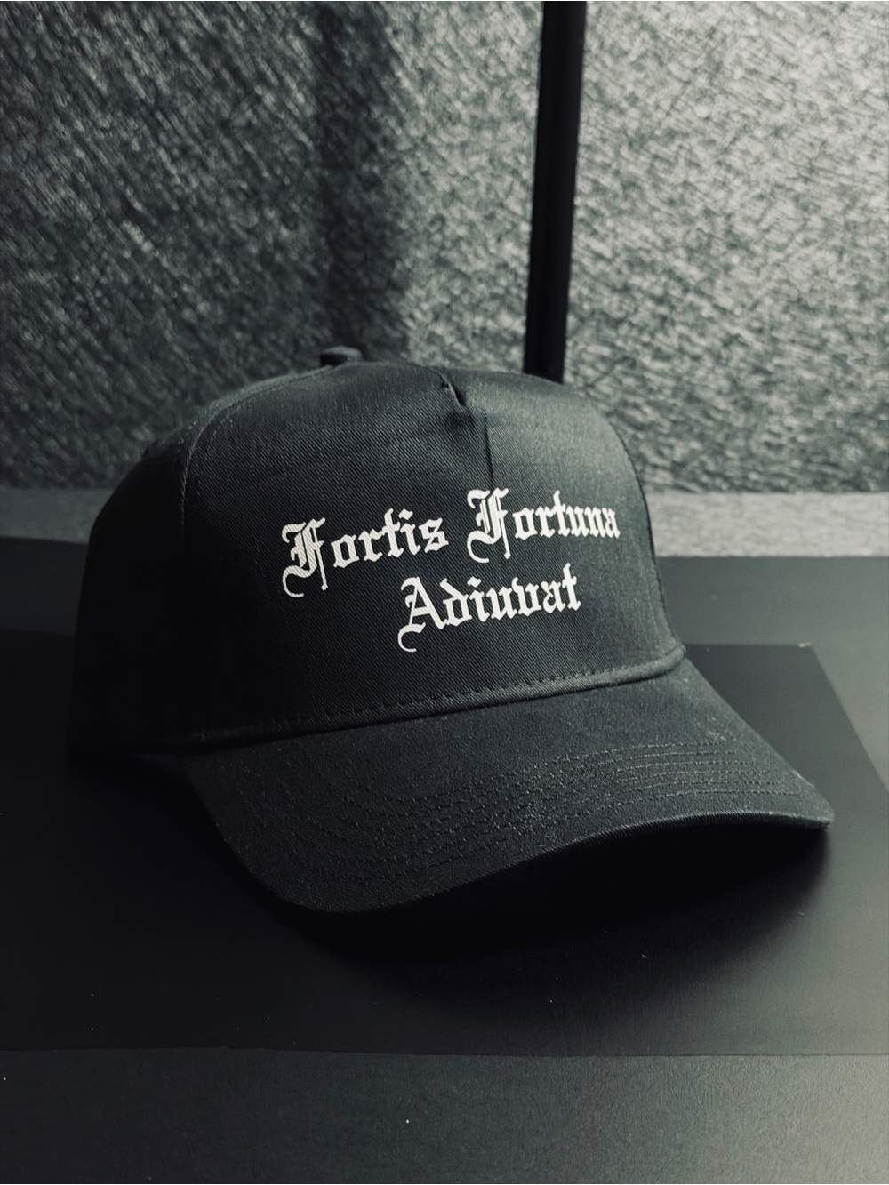 NEW Otto Black Cap Fortis Fortuna Adiuvat Custom Pressed